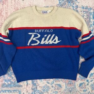 Pro Line By Cliff Engle Buffalo Bills Wool Vintage Sweater Adult XL